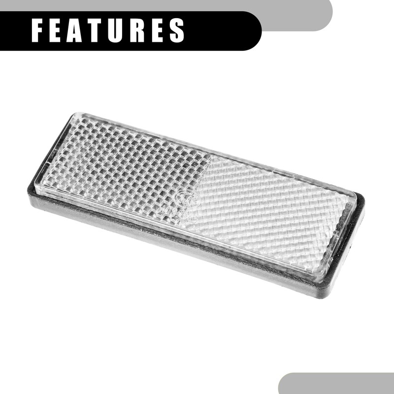 X AUTOHAUX 2pcs 3.46"x1.26" Universal Reflector - Rectangle Motorcycle Bike