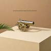 Heuvcnsr Model Cannon Decoration,Mini Cannon Home Solid Brass Cannon Brass