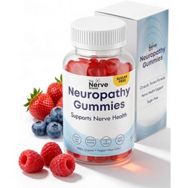 The Nerve Brand Neuropathy Support Gummies, 600 mg R Alpha Lipoic Acid Gummies with B1 B6 B12 and Lion’s Mane, Sugar Free Daily Nerve Health Supplement, 30 Day Supply