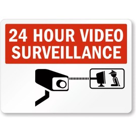 Bangin' Meats 24 Hour Cctv Camera Aluminum Weatherproof 12" x 18" Sign p00066