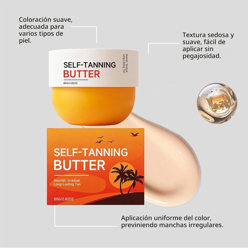 Bluemega Crema Bronceadora para Piel de Color Bronce