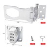 1 Pack Password Rotary Hasp Locks, Collapsible Solid 304 Stainless