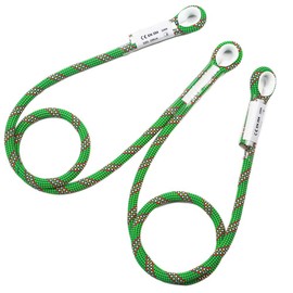 AOKWIT 22KN Prusik Loop Pre-Sewn Climbing Utility Cord, Eye-to-Eye Pre-Sewn V Shaped Rock Climbing Mountaineering Safety Lanyard Prusik Cord Sling Fall Protection 10.5mm (V-Shaped Green, 31/31 inch)