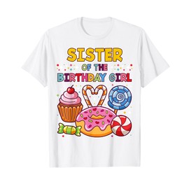 Sister of Birthday Girl Candyland Colorful Lollipop Party T-Shirt