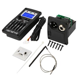 Fayelume F 5T 5 Band Acoustic Guitar Pickup, Acoustic Guitar Preamp, Electric Guitars Tuner, Digital Tuner, for Electric Classic Guitars