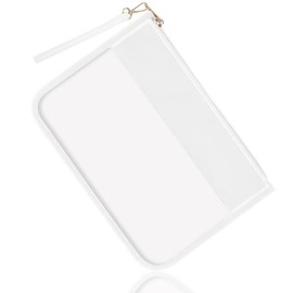 Clear Makeup Storage Bag, Waterproof Travel Cosmetic Storage Bag, Flat Bag with Zipper Toiletry Bag, Multi-purpose Makeup Storage Bag, Home Organizer for Home Outdoor Travel, Gift for Women & Girls - Color: White, Specification: 1pc