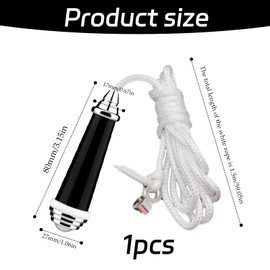 1 Pcs Bathroom Light Pull Cord,Pull Cord Light Switch Bathroom with 150Cm Nylon Pull String,Bathroom Light Pull Cord for Bathroom Bedroom Light and Fan Switches.