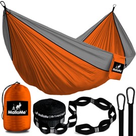 MalloMe Camping Hammock for Adults & Kids - Portable Hammocks for Outside - Hamacas para Adultos Outdoor Single & Double Two 2 Person Hammock - Hamaca/Hamacs/Amacas Heavy Duty Tree Travel Hamock