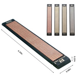 RUIXIN PRO 4PCS Diamond Sharpening Stones, #200#400#800#1500 Grit for Knife Sharpening Fixed-Angle Kit, Professional Whetstone Kit for Kitchen Outdoor