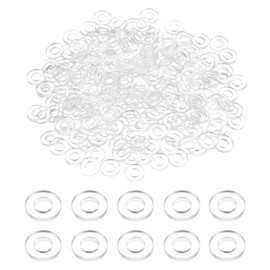 uxcell 240 Pcs M3 PVC Flat Washers 3mm ID 6mm OD 0.3mm Thick Plain Washer Grommets Plastic Sheet Gasket Fastener Sealing Spacer Gasket Ring Water Hose Washers, Clear