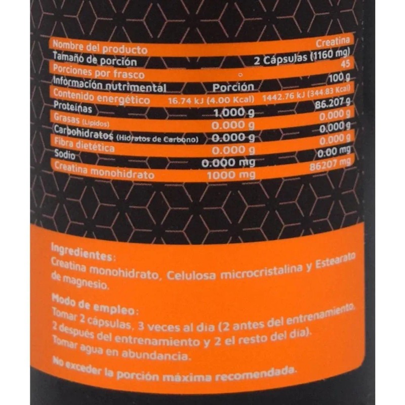 Creatina Monohidratada 90 Cpsulas High Power 1000 Mg Sabor NA
