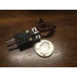 OMEGA 1 OMEGA ENGINEERING  J IR+ CO- BLACK plug in CONNECTOR MADE IN THE USA with wire