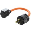 AC WORKS L6-30P 30-Amp 250-Volt Locking Plug to NEMA 6-20R