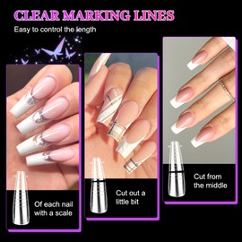ANGNYA 144 Pieces Nail Shapes Dual Shape Nails Set, 12 Style Dual Nail Forms Nail Forms for Polymer Gel
