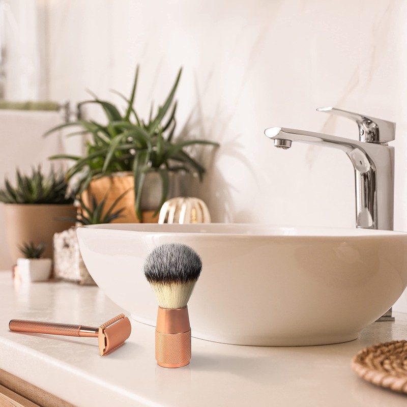 Rasier Pinsel in RosÃ© Gold | Rasierpinsel vegan | Rasierpinsel