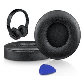 SoloWIT® Lambskin Replacement Ear Pads for Beats Solo 2 & Solo 3 Wireless On-Ear Headphones, Solo2 Solo3 Replacement Pads Pads with High Density Foam, Extra Thickness