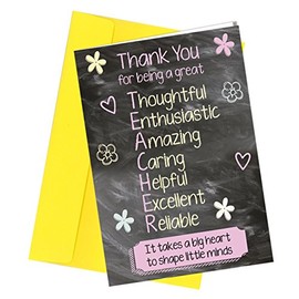 #257 Best Teacher Ever Greetings card Thank You for being a Great Teacher A4 folded to A5 (210 x 148mm when folded) By: Close to the Bone