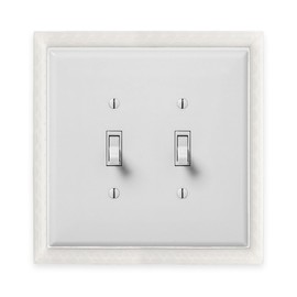 Glow in the Dark Light Switch Frame, 2 Toggle, Luminous Wall Plate Frame for Home, Bedrooms, Bathrooms, Decorative, or Emergency Use (Double Toggle)
