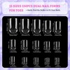 150pcs Dual Toe Nail Forms Clear Full Cover Toenail Art