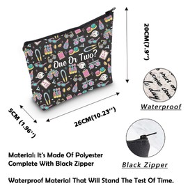 MNIGIU Funny Optometry Makeup Bag One Or Two Makeup Bag Optomentrist Gift Ophthalmologist Gift Eye Doctor Gift, One Or Two Bag Black