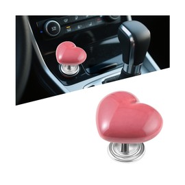 KHGUZ Car Push Start Button Cover, Heart Engine One Touch Start Stop Joystick, Vehicle Decorative Ignition Rocker Lever, Automotive Interior Accessories Universal for SUV Sedan Truck (Pink)