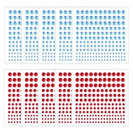 10 Pieces Of Rhinestone Stickers, Multi-Function Decorative Stickers, Party Cosmetics, Can Be Used On The Face, Nails, And Body.