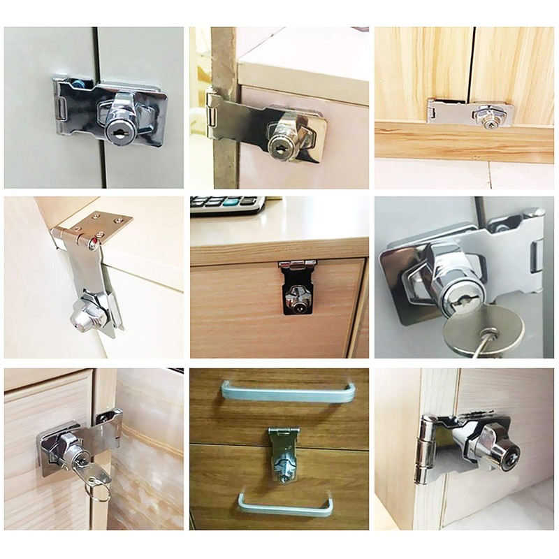4 Pack Keyed Hasp Latch Lock 4 x 1-5/8 inch