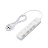 ELECOM T-K6A-2425WH Power Tap, Lightning Guard, Individual Switch, Dust Shutter,