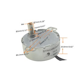 CHANCS Synchronous Motor TYC-50 12V AC 30-36RPM CCW 4W Small Electric Motor Turntable Gear Box for Microwave Oven