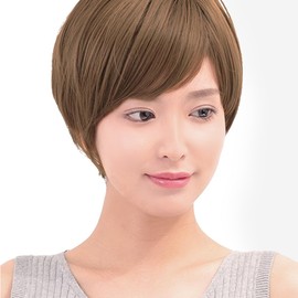 AQUADOLL wg300WBG Short Full Wig, Boyish Cool, Black Hair, Blonde, Gradient, One Size Fits Most, WBG. Water Beige