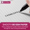 CADMUSPRO Top Desk Graph Paper Pad 22x17 Inch, 50 Sheets,