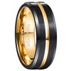 Nuncad Men's Ring, Tungsten Wedding Band, Couple Ring, Brushed, Simple,