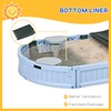 Outsunny Kids Outdoor Sandbox with Cover Garden Bed Sand Pit,