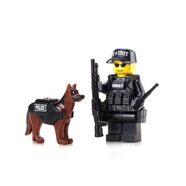Battle Brick Police K9 Tactical Assault Officer Collectible Custom Minifigure