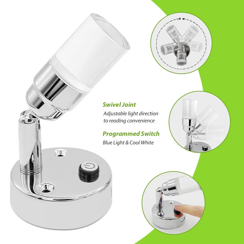 Dream Lighting 12v Reading Light with USB Campervan Caravan Motorhome