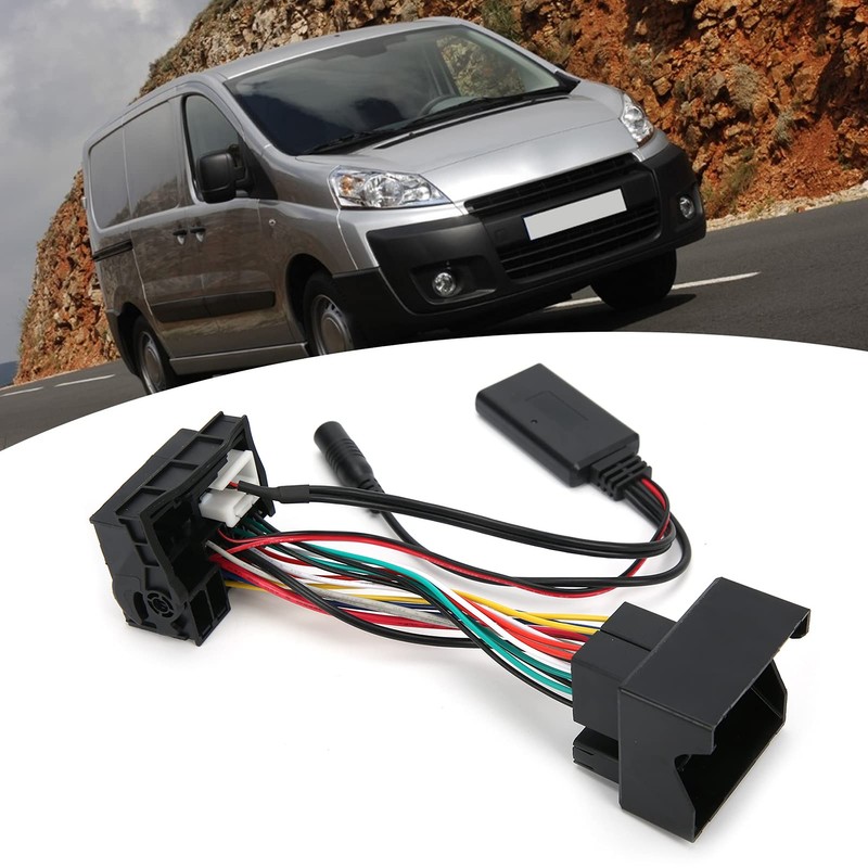 Qiilu 12 Pin 12V Bluetooth Aux Input Cable Aux In