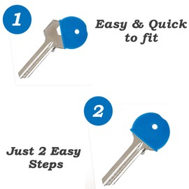 50 Pieces Key Covers Caps, Key Caps Covers Tags Set Flexible Key Covers Coloured Key Identifiers Caps Key Colour Caps Key Cap Label for Easy Identifying House Door Keys, Assorted Colours