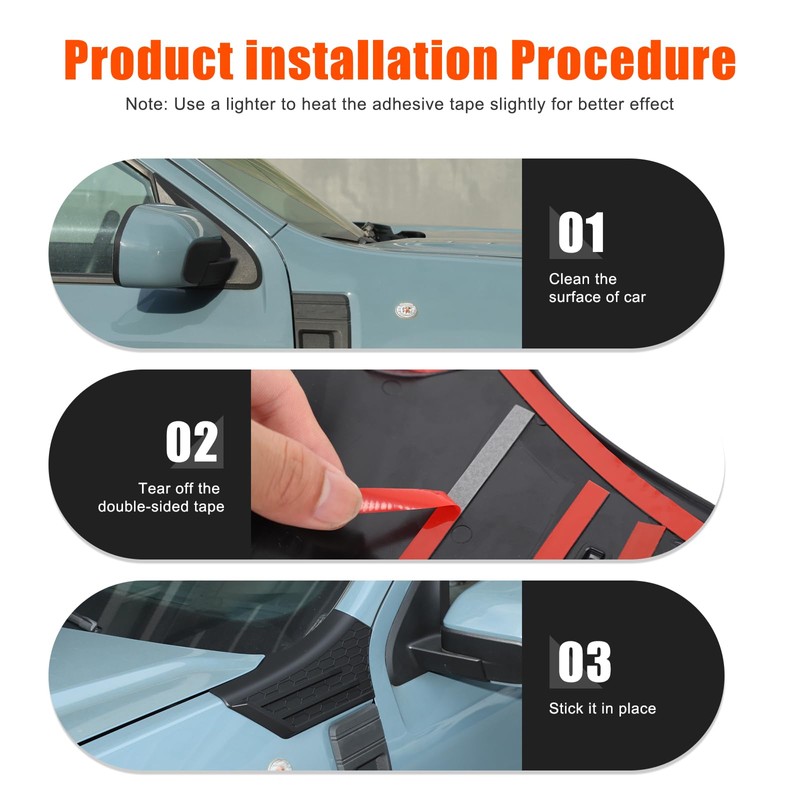 Car Hood Fender Decorative Cover Trim for Ford Maverick 2022-2025,