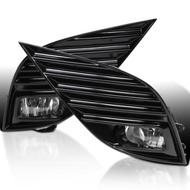 Spec-D Tuning Clear Bumper Driving Fog Lights + Bulbs + Switch Compatible with 2018-2019 Toyota Camry SE XSE L+R Pair Assembly