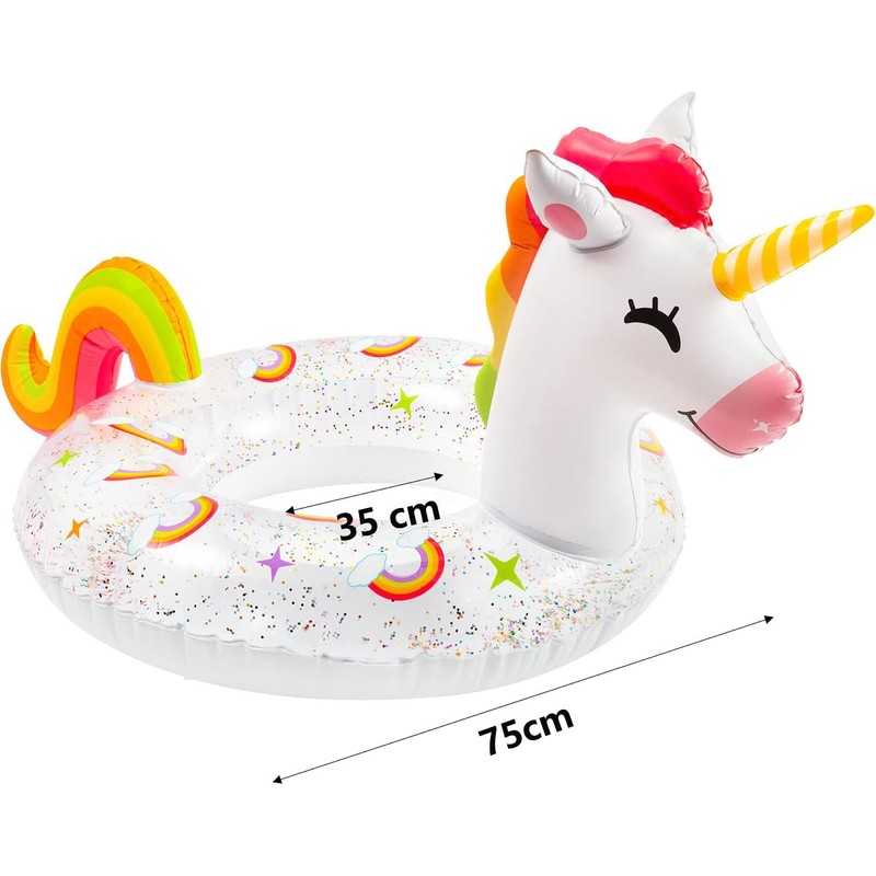 浮き輪 大人用 かわいいフユニコーンの形 直径82cm 可愛い浮輪リング型 夏休み 水遊び 海 ビー チ海水浴