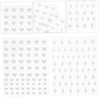 FOMIYES Nail Art Sticker Decals 6 Sheets Silver Glitter Nail