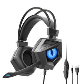 Wired Gaming Headset Professional Ergonomic Comfortable Clear Gaming Headset for PC Computer Black Blue