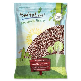 Food to Live Organic Raw White and Red Quinoa Blend, 10 Pounds – Whole, Nutritious, High in Protein and Fiber, Perfect for Salads and Smoothies, Non-GMO, Vegan, Kosher, Bulk