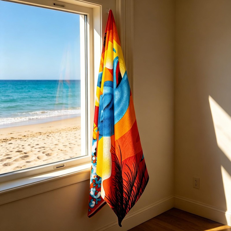 Tyrafry Microfiber Sand Free Beach Towel Soft & Absorbent, Fast