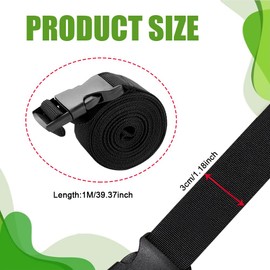 RGOAANC 2PCS 39 Inch Battery Strap with Buckle, Black Polypropylene Plastic Battery Straps, Universal for Cars, Trucks, Boats, RV