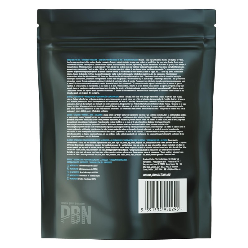 PBN - Premium Body Nutrition Creatine Monohydrate 500g Pouch