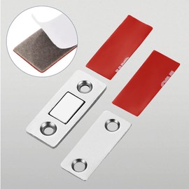 2 Pack Ultra-Thin Invisible Cabinet Door Magnets Cabinet Magnetic Door Catch Adhesive Drawer Magnet Catch for Kitchen Door Closet Drawer Magnetic Cabinet Latch Catch（Gold）