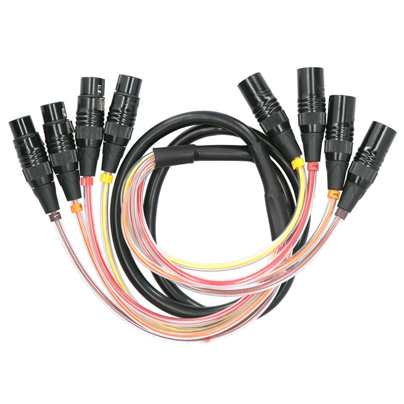 1.5m XLR Audio Cable 4 Channel Splitter Cable Microphone Speaker