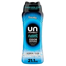 Downy Unstopables Fusions Odor Defense In-Wash Laundry Scent Booster Beads, Daybreak + Clean Scent, 21.1 OZ, 2-in-1 Laundry Beads for Odor Defense
