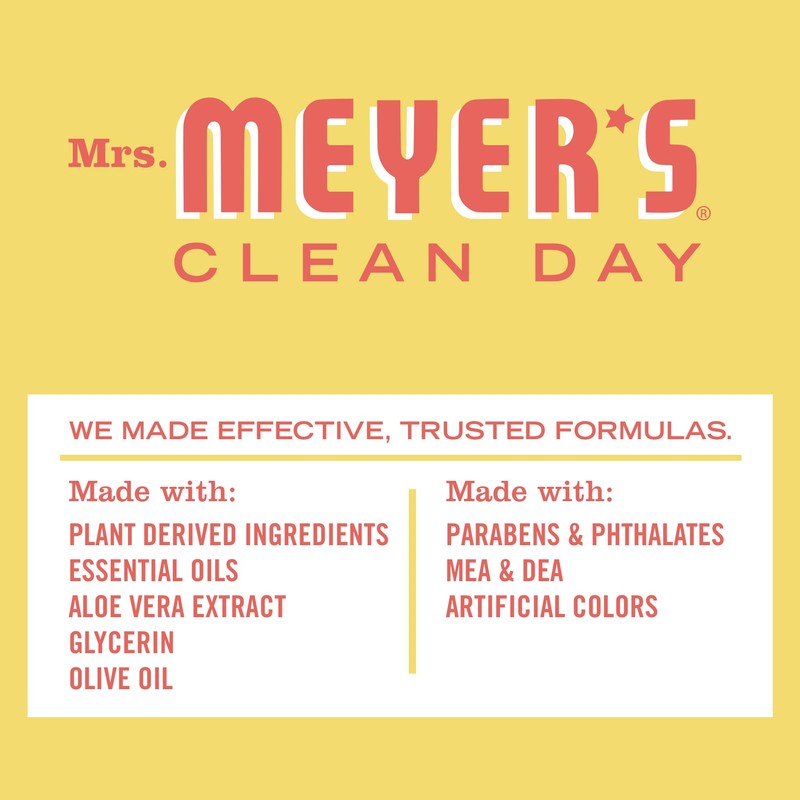 Mrs. MEYER'S CLEAN DAY Liquid Hand Soap, Cruelty Free, Hand
